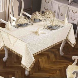 Tablecloth Set 26 Pieces - Cappuccino